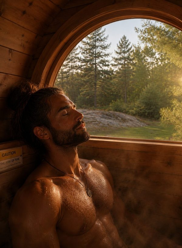 Person enjoying thermal spa relaxation
