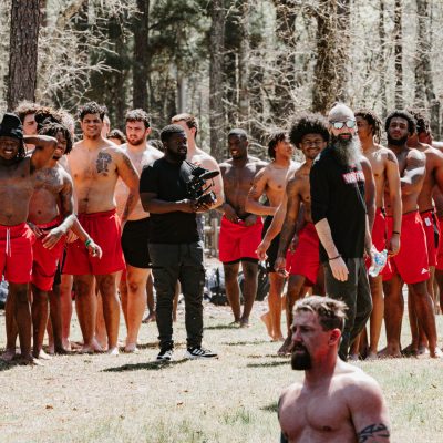 Group of Men doing Breath Work